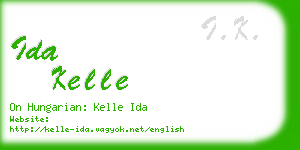 ida kelle business card